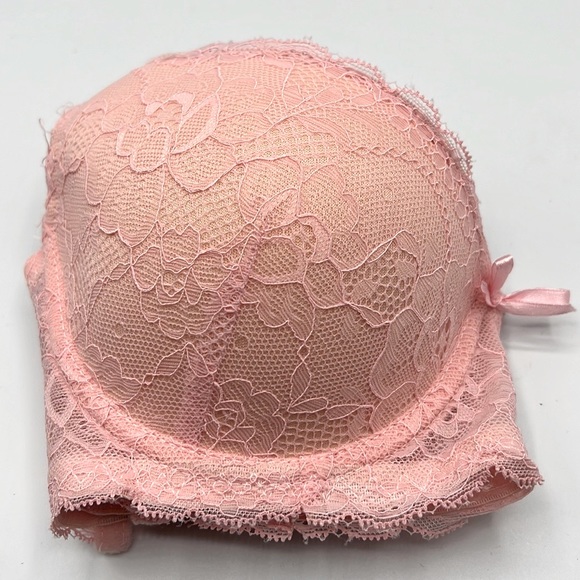 💓pink lace push up padded bra 34b - Picture 4 of 5